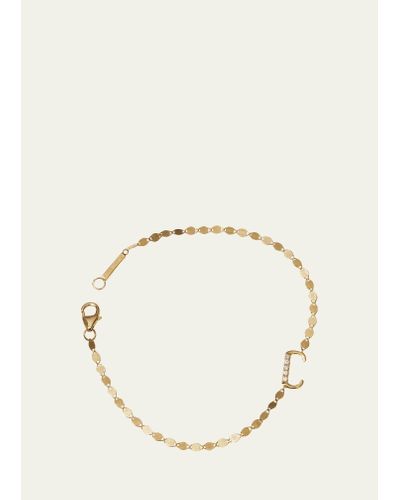 Lana Jewelry 14k Diamond Initial Bracelet. - Natural