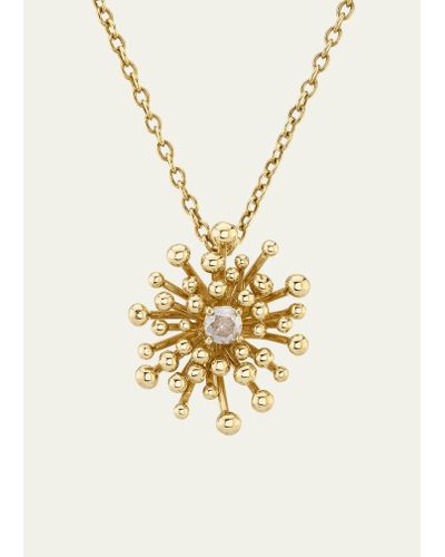 VRAM Yellow Gold Nocturne Pendant Necklace With Gray Diamonds - Metallic