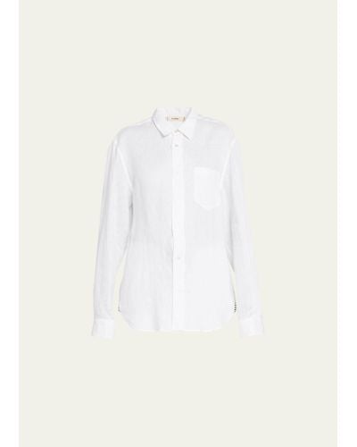 THE SALTING Classic Linen Button-front Shirt - White