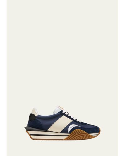 Tom Ford Techno Canvas And Suede 'james' Sneakers - Multicolor
