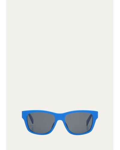 Celine Monochroms Square Acetate Sunglasses - Blue
