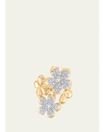 Sara Weinstock 18k Two-tone Gold Lierre Diamond Flower Cluster Ring - White
