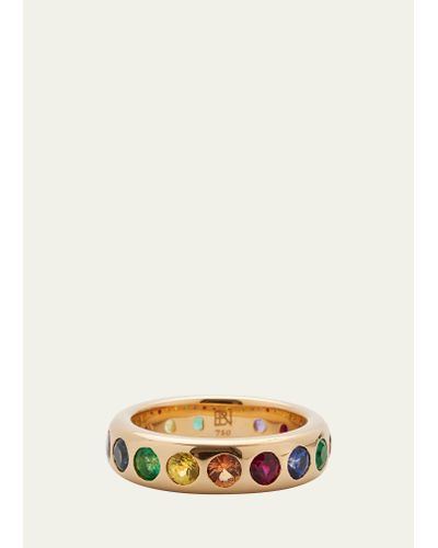 Brent Neale 18k Yellow Gold Flush Mount Rainbow Ring - Natural