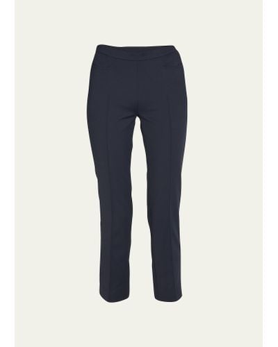 Akris Punto Franca Mid-rise Cropped Pants - Blue