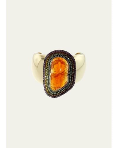 Kimberly Mcdonald Mexican Fire Opal Bracelet With Sapphires And Diamonds - White