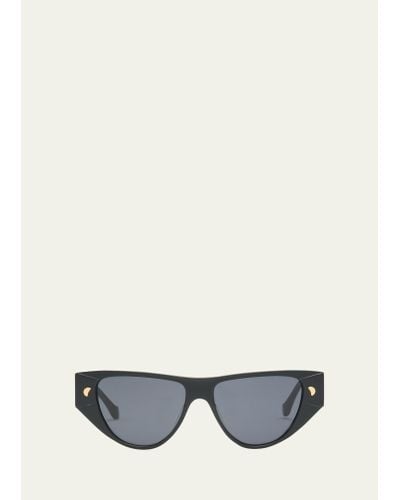 Nanushka Emme Acetate Cat-eye Sunglasses - Gray