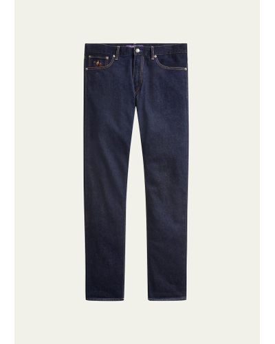 Ralph Lauren Purple Label Slim-fit Stretch Denim 5-pocket Jeans - Blue
