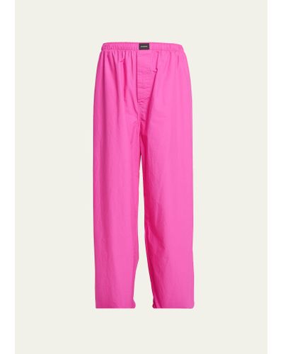 Balenciaga Straight-leg Pajama Pants - Pink