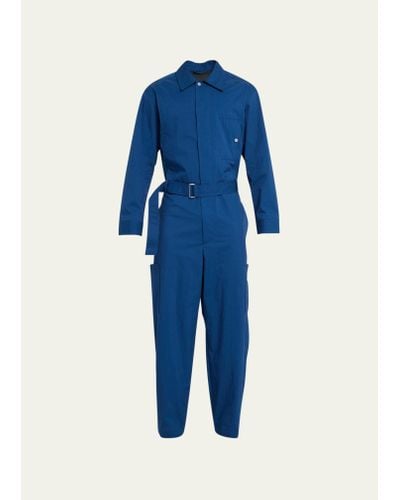 3.1 Phillip Lim Relaxed Belted Jumpsuit - Blue