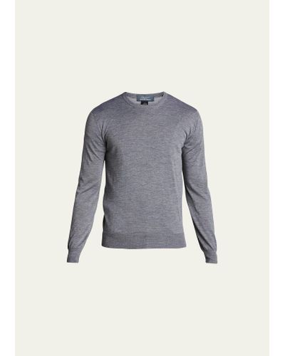 Bergdorf Goodman Crewneck Cashmere Sweater - Blue