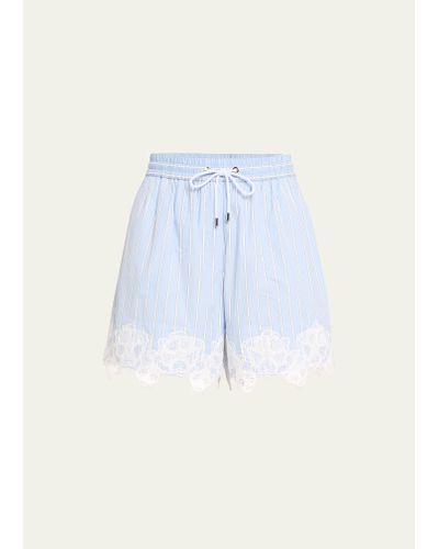 3.1 Phillip Lim Striped Pull-on Boxer Shorts - Blue