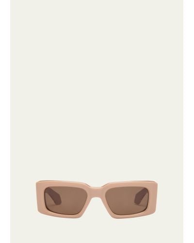 Jacques Marie Mage Supersonic Acetate Rectangle Sunglasses - Natural