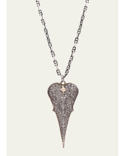 Armenta Diamond Heart Pendant Necklace - Natural