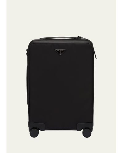 Prada Nylon And Leather Carry-on Luggage - Black