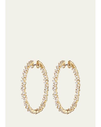 Paul Morelli 18k Gold Diamond Confetti Hoop Earrings - White
