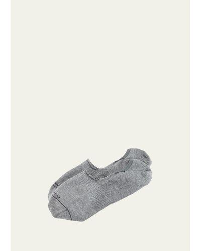 Marcoliani Invisible Touch Solid No-show Socks - White
