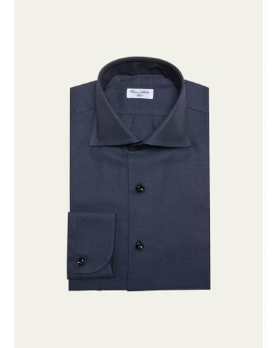Cesare Attolini Cotton-cashmere Dress Shirt - Blue