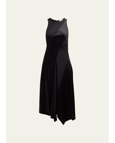 Cinq À Sept Solana Sleeveless Silk Midi Dress - Black