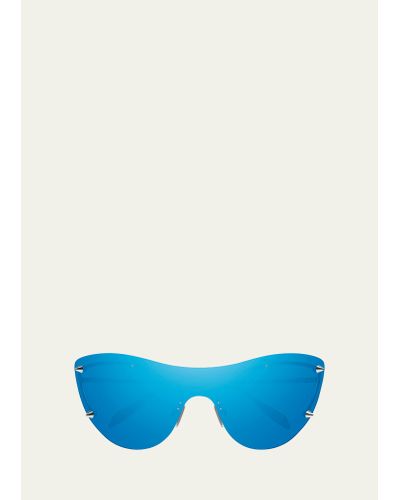 Alexander McQueen Metal Cat-eye Sunglasses - Blue