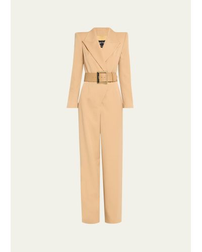 Sergio Hudson Double-breasted Jumpsuit - Natural