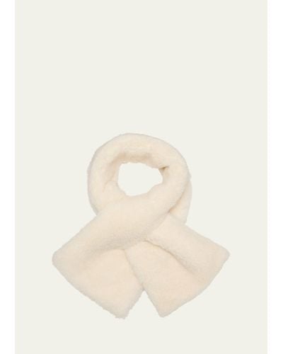 Army by Yves Salomon Teddy Wool-blend Pull-through Scarf - Natural