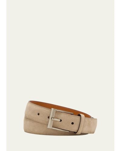 Magnanni Telante Suede Belt - Natural