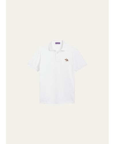 Ralph Lauren Purple Label Custom Slim Fit Pique Polo Shirt - Natural