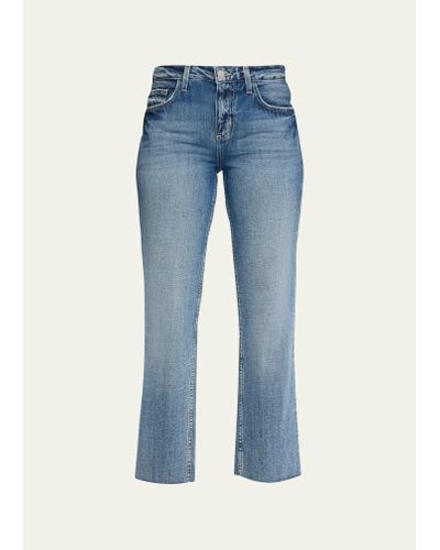 L'Agence Milana Low-rise Cropped Straight Jeans - Blue