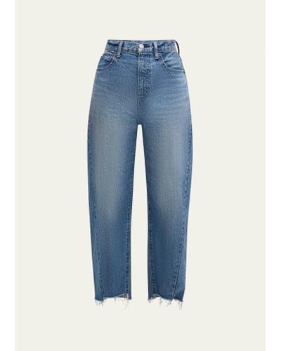 Moussy Cloverhill Round Cropped Jeans - Blue