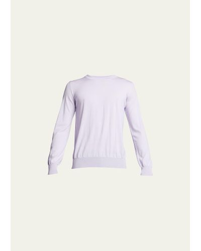 Brioni Sustainable Wool Crewneck Sweater - Purple