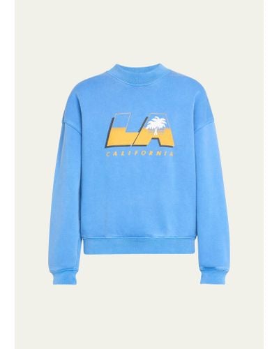 FRAME Vintage La Crewneck Sweatshirt - Blue