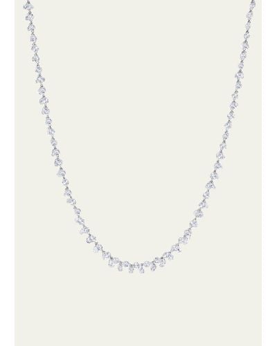 64 Facets 18k White Gold Necklace With Diamonds - Natural