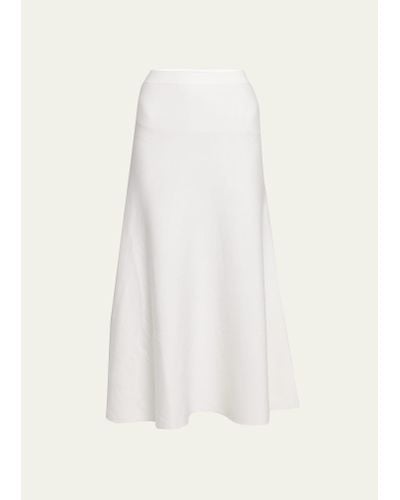 Gabriela Hearst Freddie Midi Wool-cashmere Skirt - White
