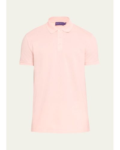 Ralph Lauren Solid Pique Polo Shirt - Pink