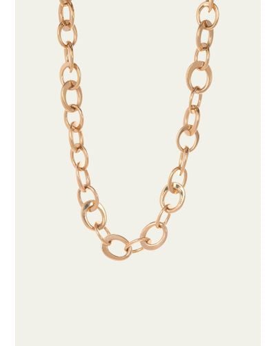 Sidney Garber 18k Yellow Gold Crescent Link Necklace - White