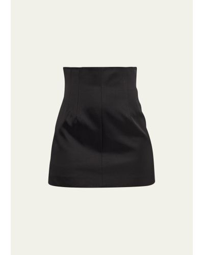 LAQUAN SMITH High-waisted Corset Mini Skirt - Black