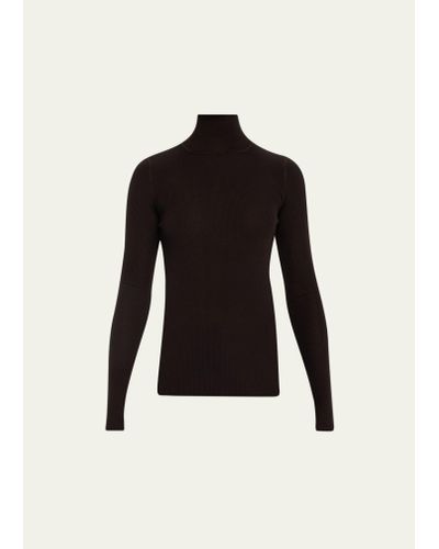 Bottega Veneta Wool Rib Underpinning Sweater - Black
