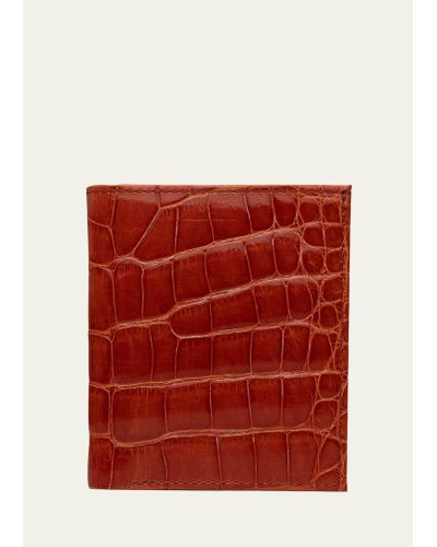 Abas Personalized Alligator Mini Wallet - Red