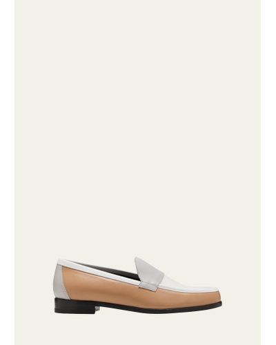 Pierre Hardy Hardy Colorblock Leather Loafers - Natural