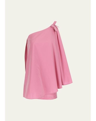 BERNADETTE Benedicte One-shoulder Cape Mini Dress - Pink