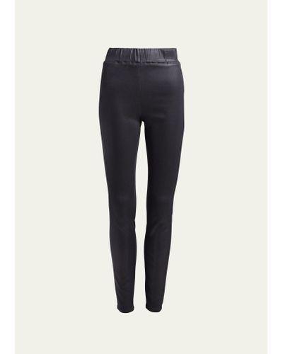 L'Agence Rochelle Coated Pull-on Jeans - Blue