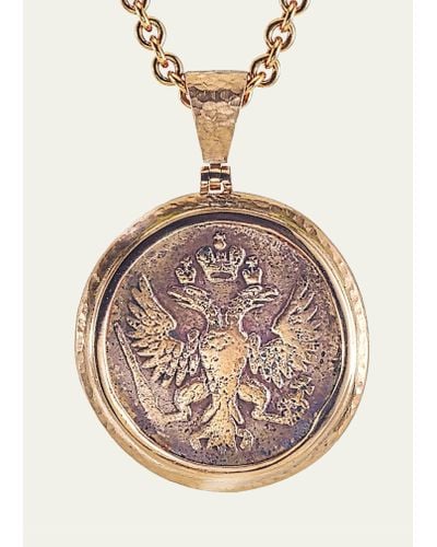Jorge Adeler 18k Rose Gold Ancient Coin Pendant - Metallic