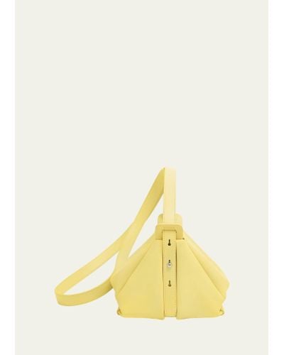 advene The Age Mini Leather Crossbody Bag - Yellow
