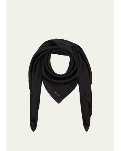 The Row Margault Logo-print Silk Scarf - Black