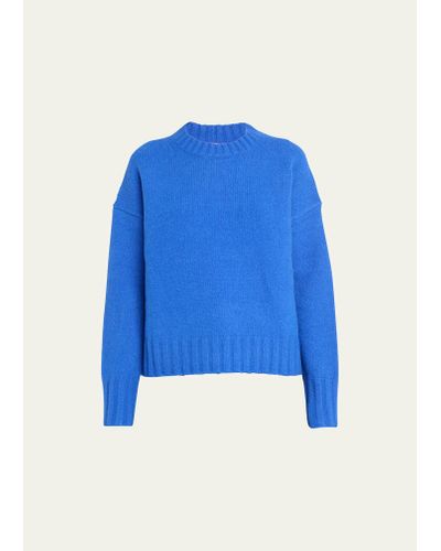 Helmut Lang Brushed Crewneck Pullover Sweater - Blue
