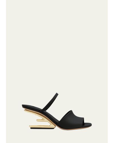 Fendi 65mm First Leather Sandals - Natural