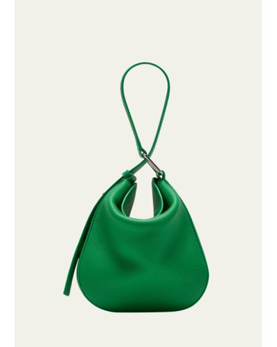 Akris Anna Little Embellished Leather Clutch Bag - Green