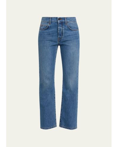 The Row Goldin Kick-flare Crop Jeans - Blue