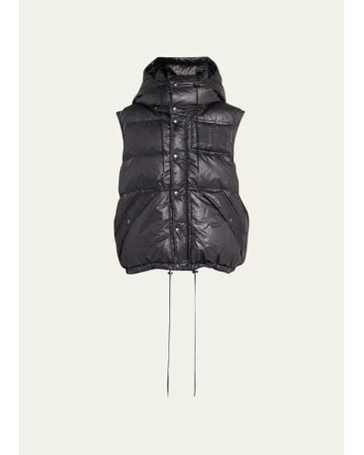 Marc Jacobs Puffer Drawstring Vest - Black