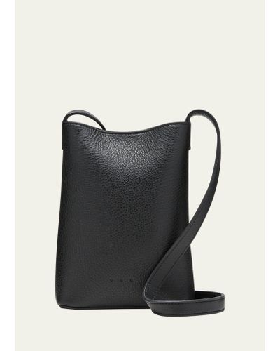 Aesther Ekme Sac Micro Leather Crossbody Bag - Black